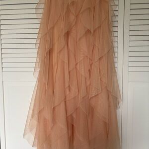 Elegant Peach Layered Skirt